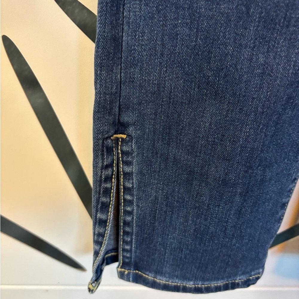 Anthropologie Pilcro & Letterpress Dark Blue Split-Ankle Jeans – Size 28 - Picture 2 of 15